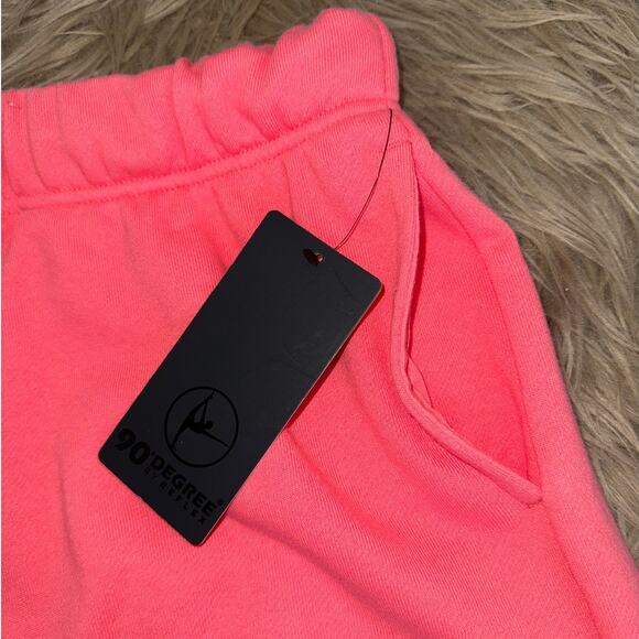 New 90 Degree Loop Terry 6" Urban Pulse Short Coral Women's size M - Picture 3 of 6